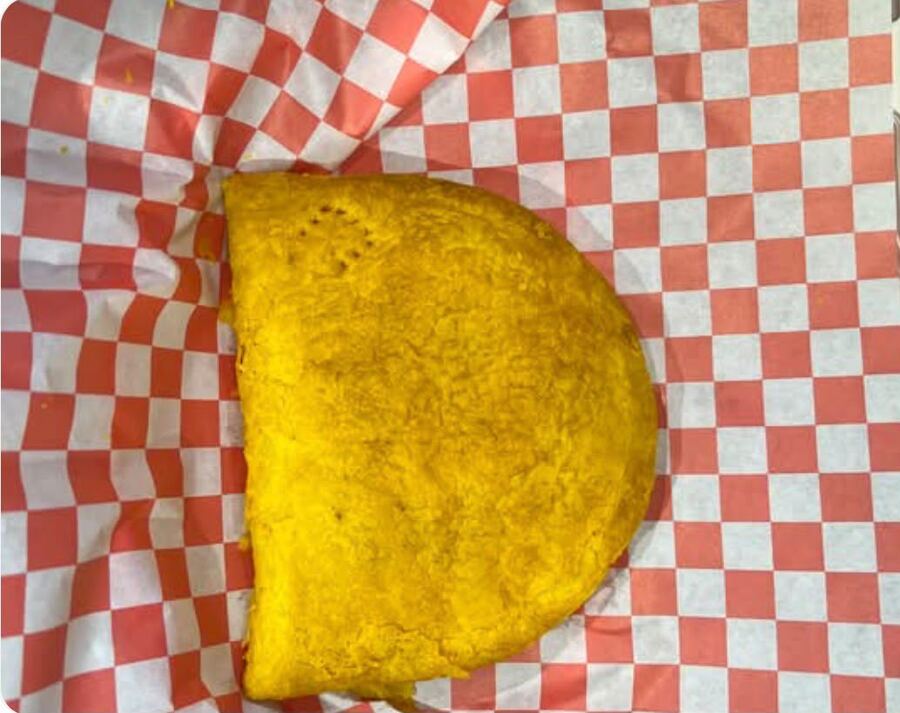 Golden baked patty